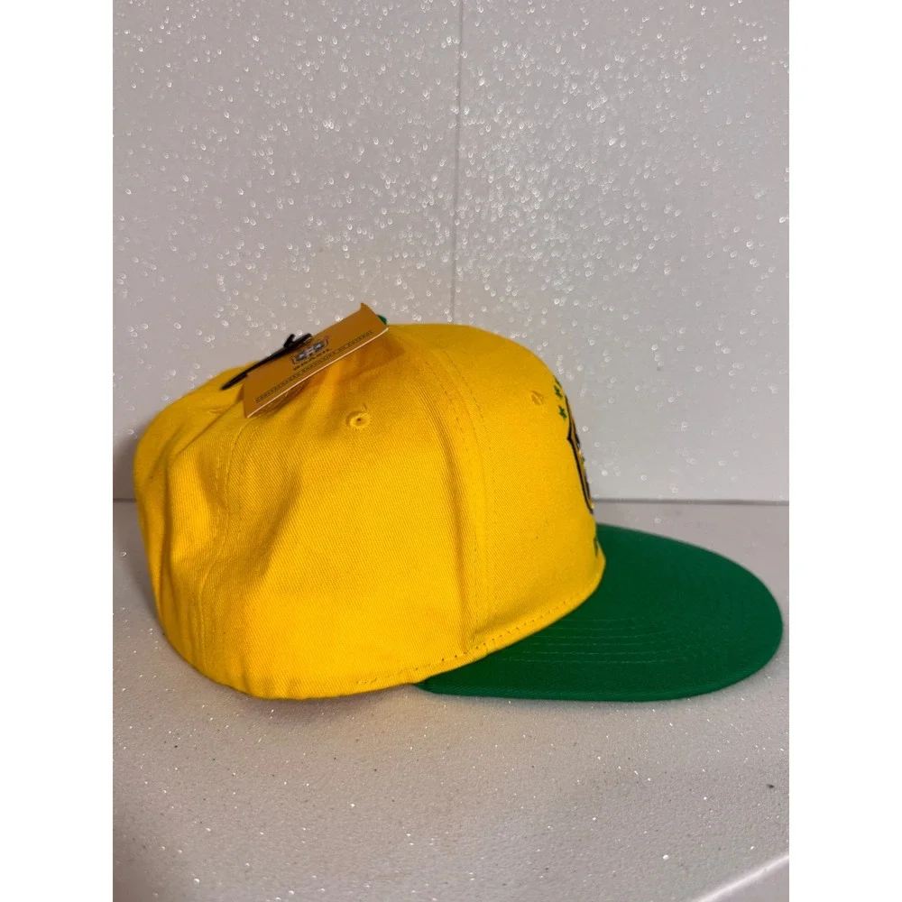 Fan Ink CBF Brasil National Team Soccer Snapback Hat Yellow Green Official NWT